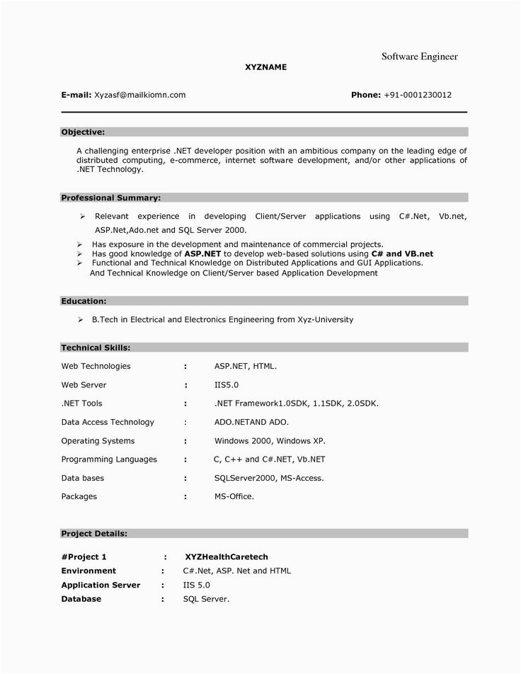 6 Months Experience Resume Sample In software Engineer Resume format for 6 Months Experienced software Engineer