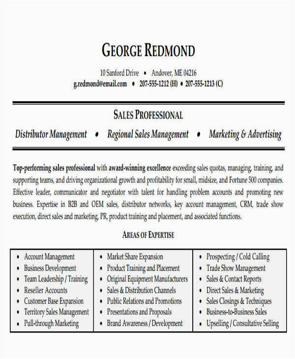 Business to Business Sales Resume Sample 50 Business Resume Templates Pdf Doc