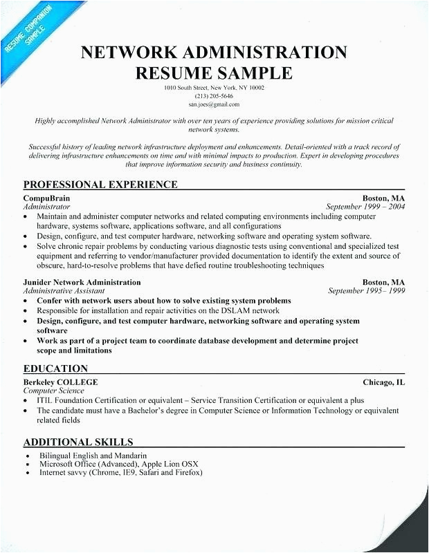 14 15 linux admin resume sample