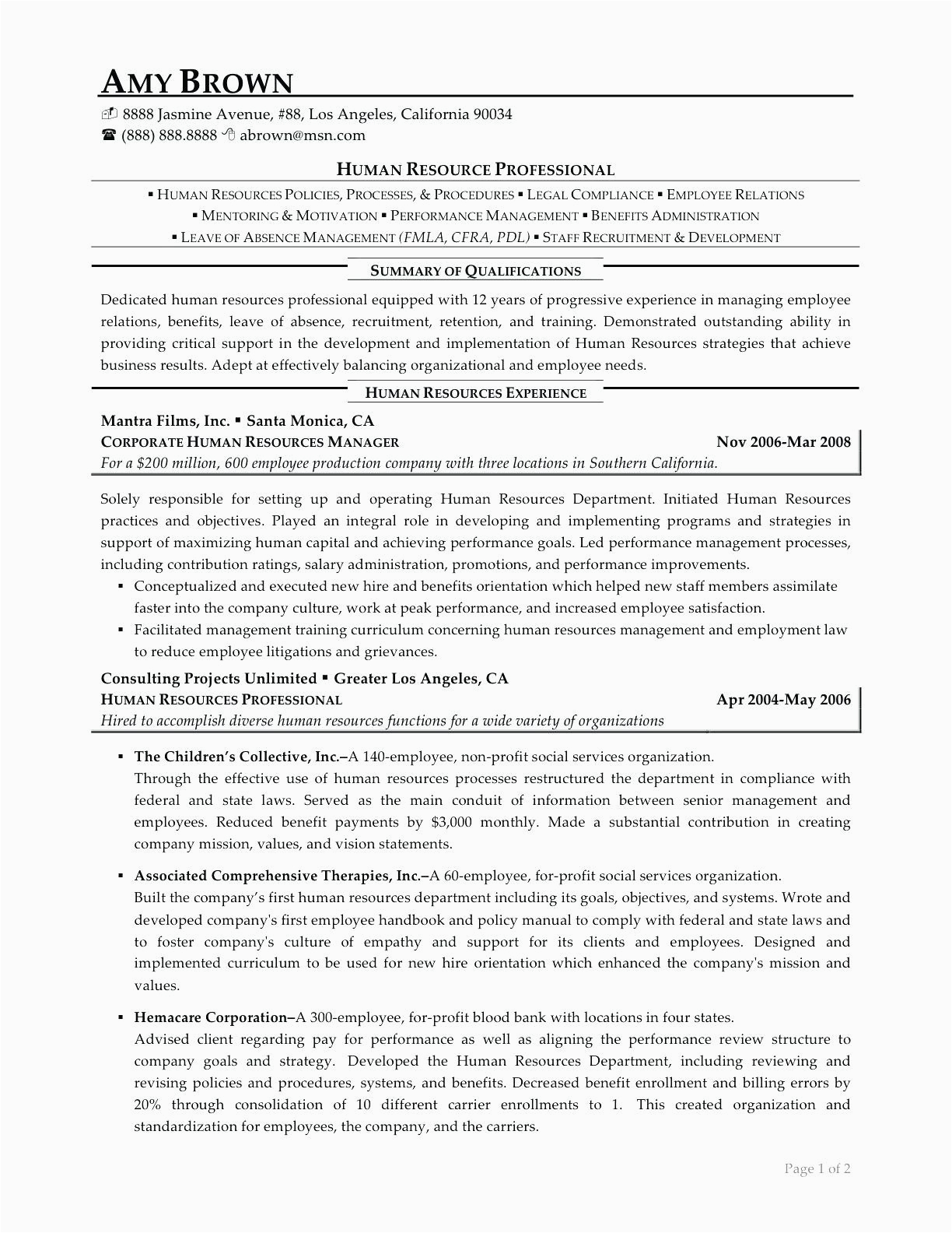 resume objective for non profit examples