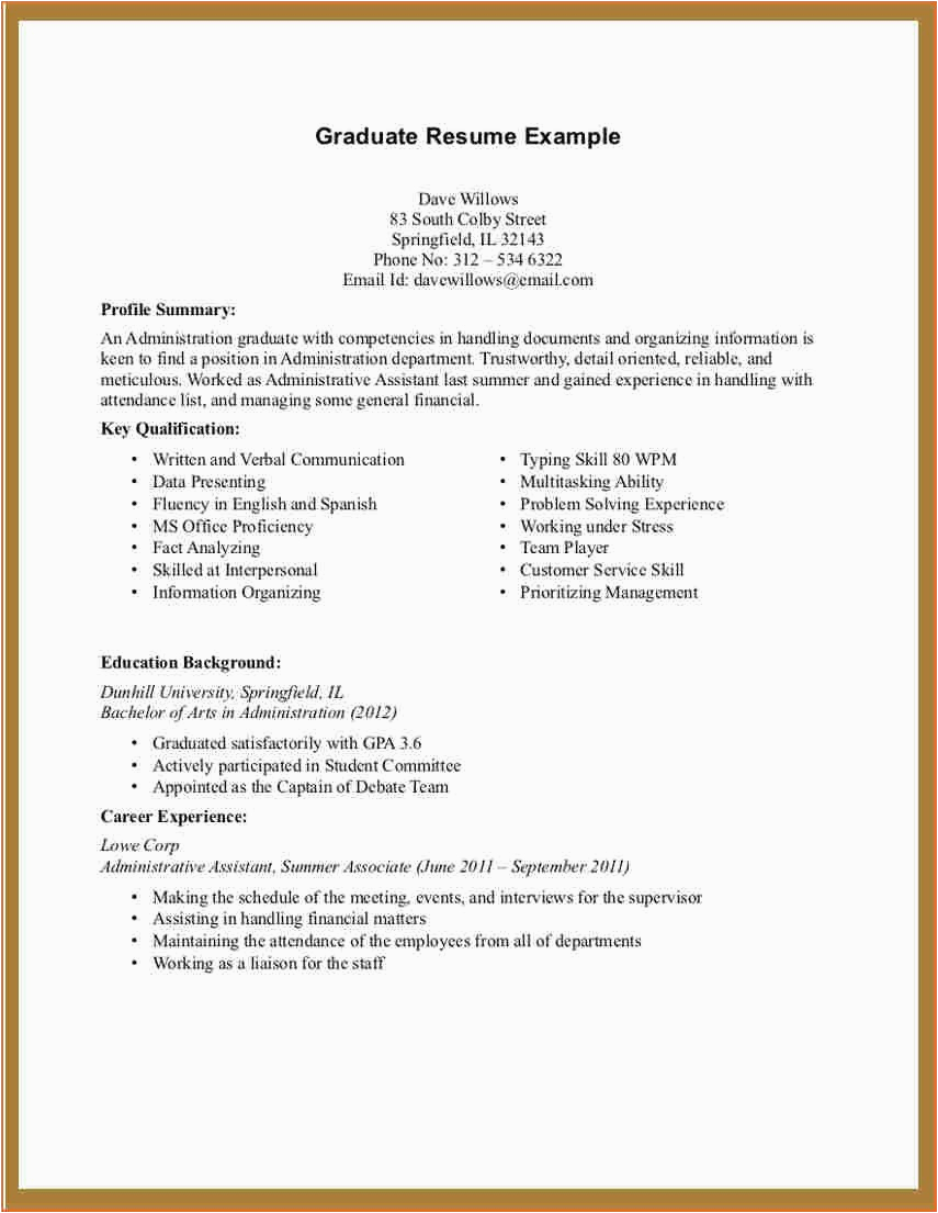 resume template for college student with little work experience