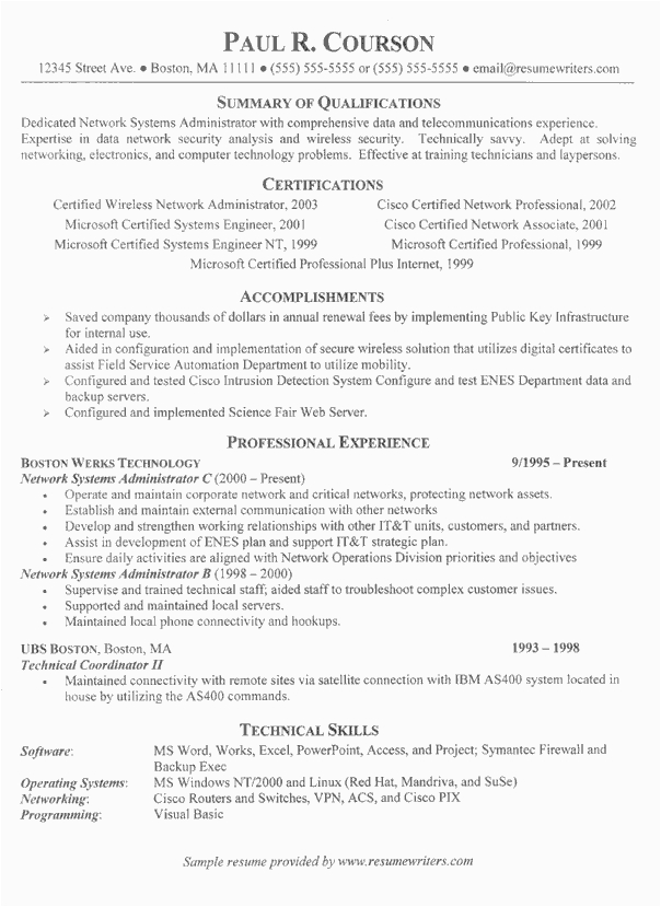 Resume Summary Samples for It Professionals Information Technology Resume Example Sample It Support