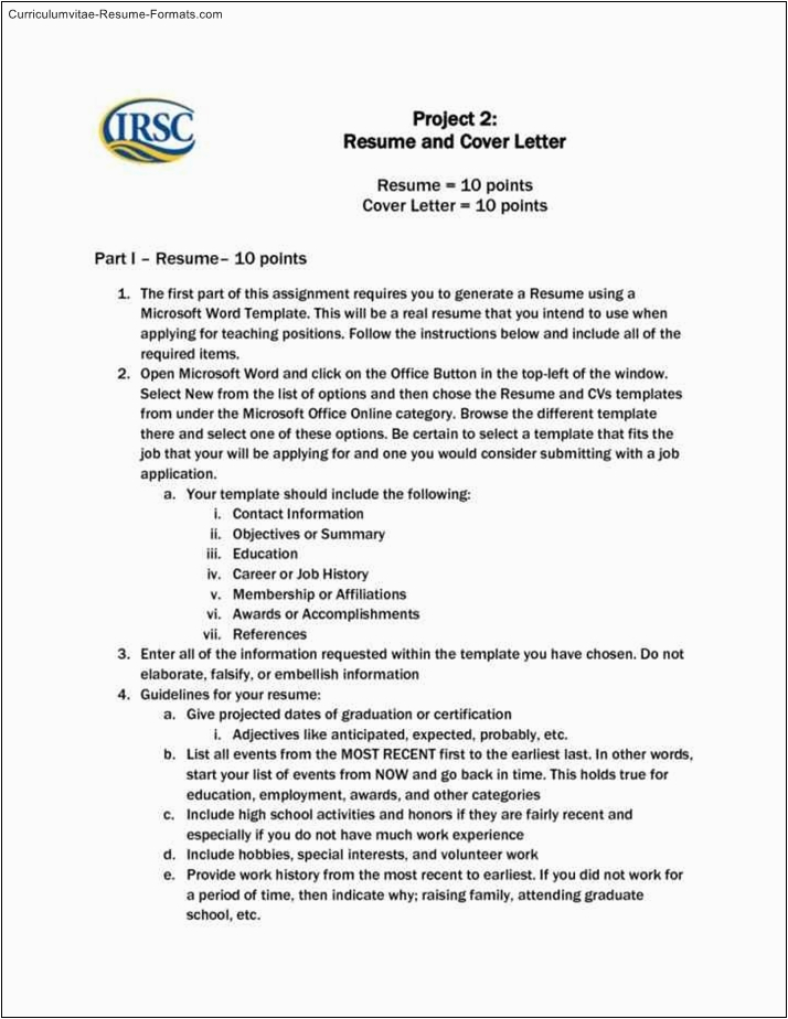 microsoft word resume cover letter template