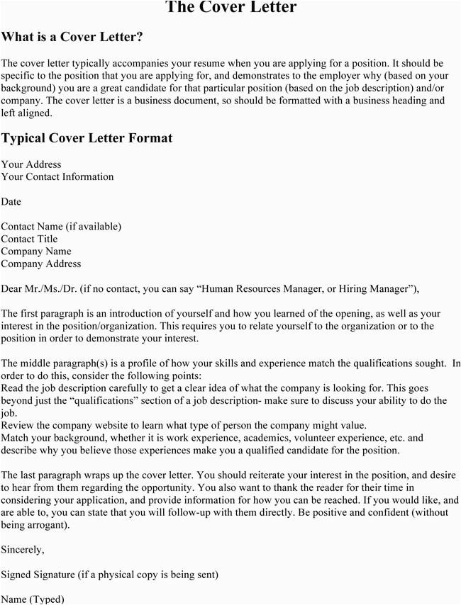 Sample Cover Letter to Accompany Resume Resume Cover Letter What to Include 10 Best Examples