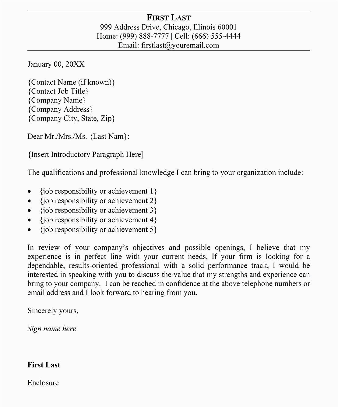 email template sending resume cover