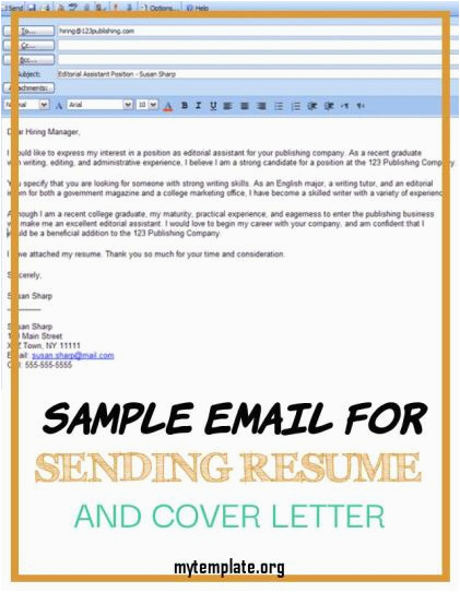 sample email for sending resume and cover letter of 6 easy steps for emailing a resume and cover letter