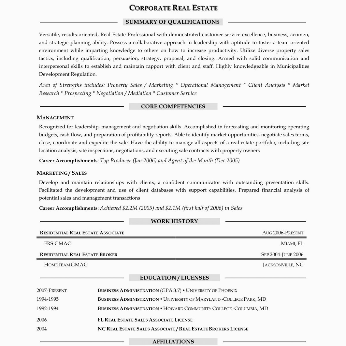 11 12 sample real estate resume no experience