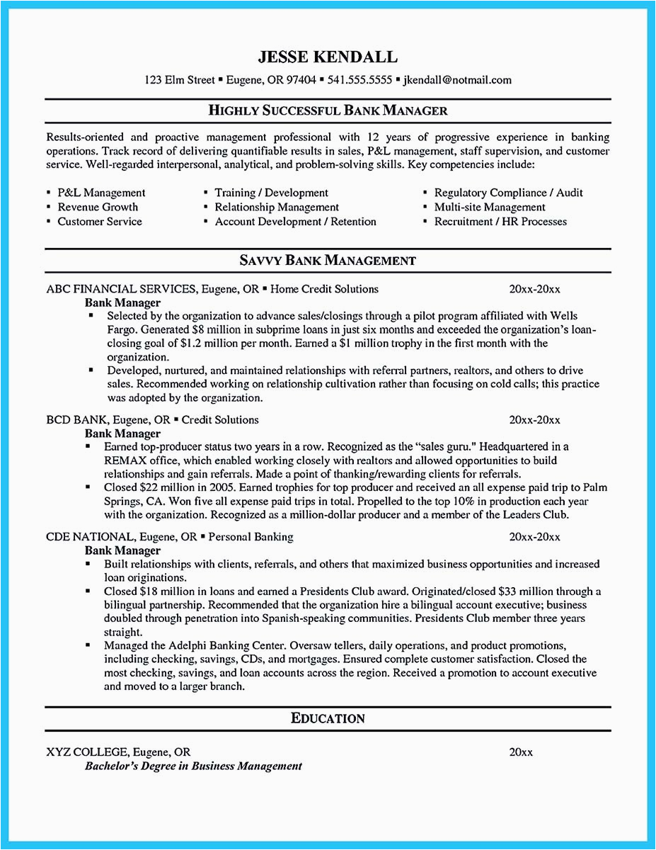 one of re mended banking resume examples to learn