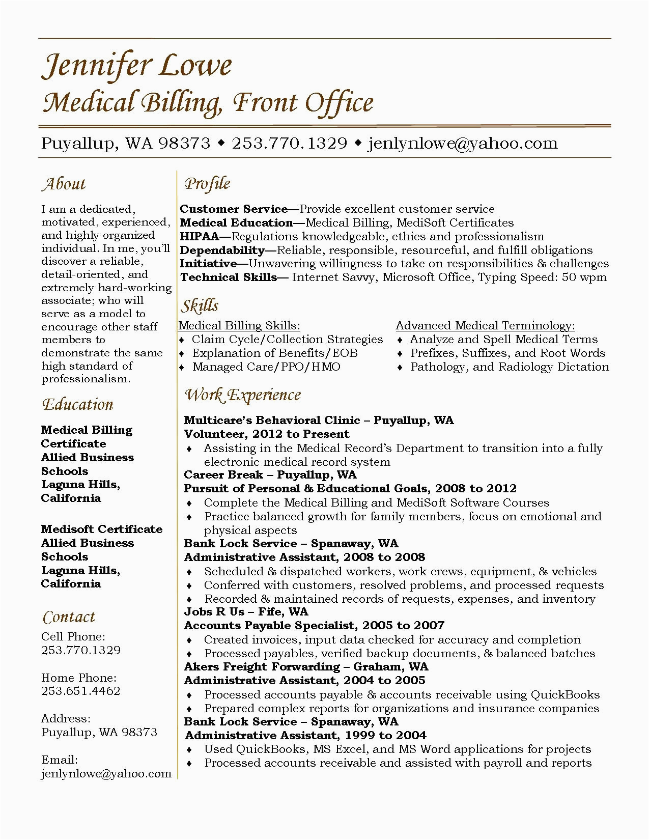 17 medical billing and coding resume sample cprojects