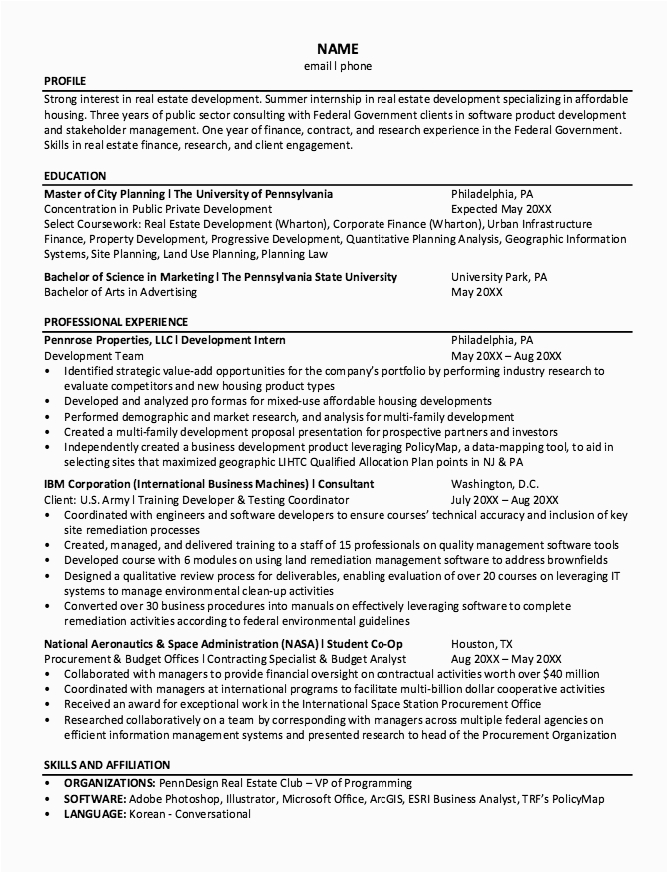 Sample Resume with Co Op Experience Nasa Student Co Op Resume Sample