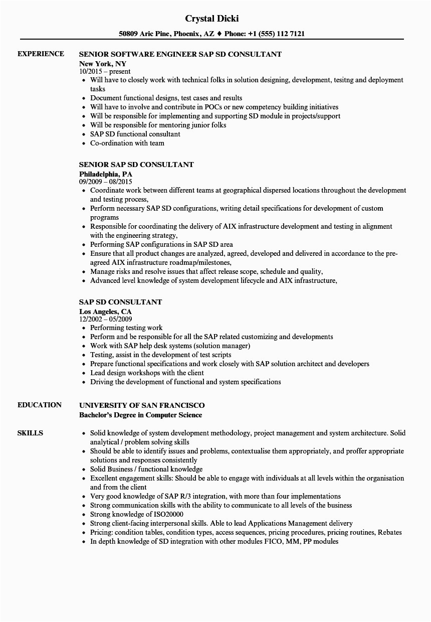 sap fico end user resume sample