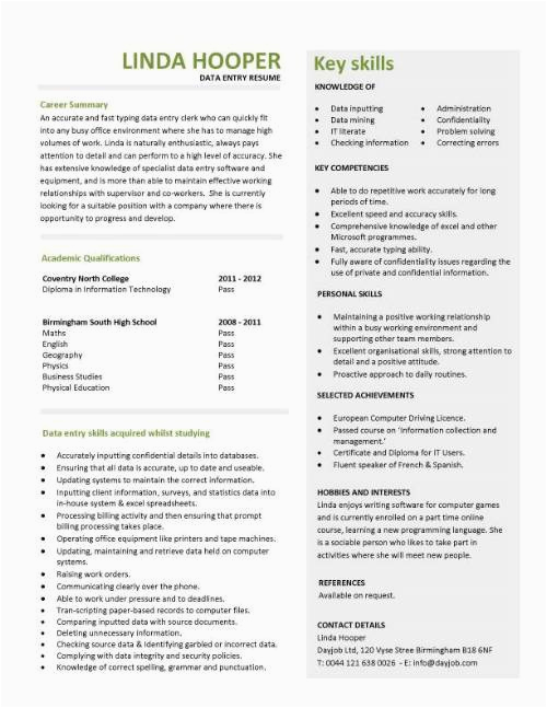 Entry Level Data Entry Resume Sample Student Entry Level Data Entry Resume Template