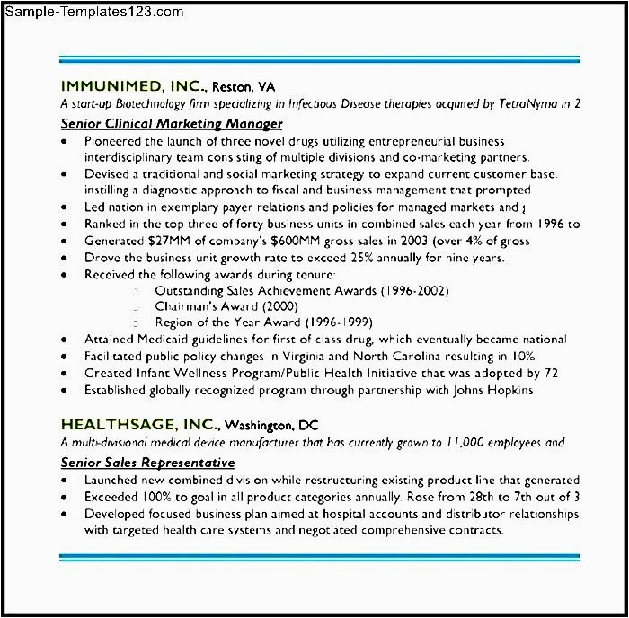sales and marketing manager resume sample pdf