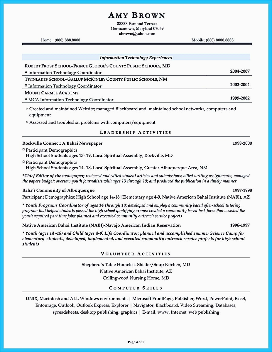 an effective sample of assistant principal resume