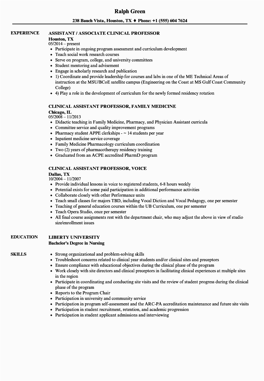 Sample Resume for assistant Professor In Engineering College 14 Professor Resume Examples