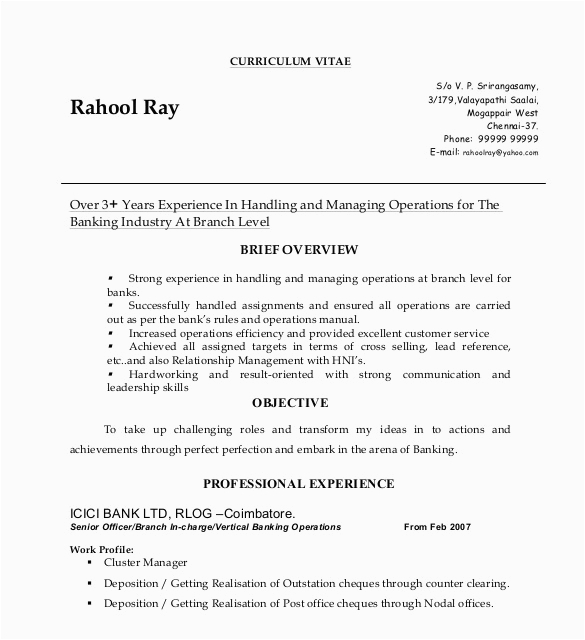 operations manager resume