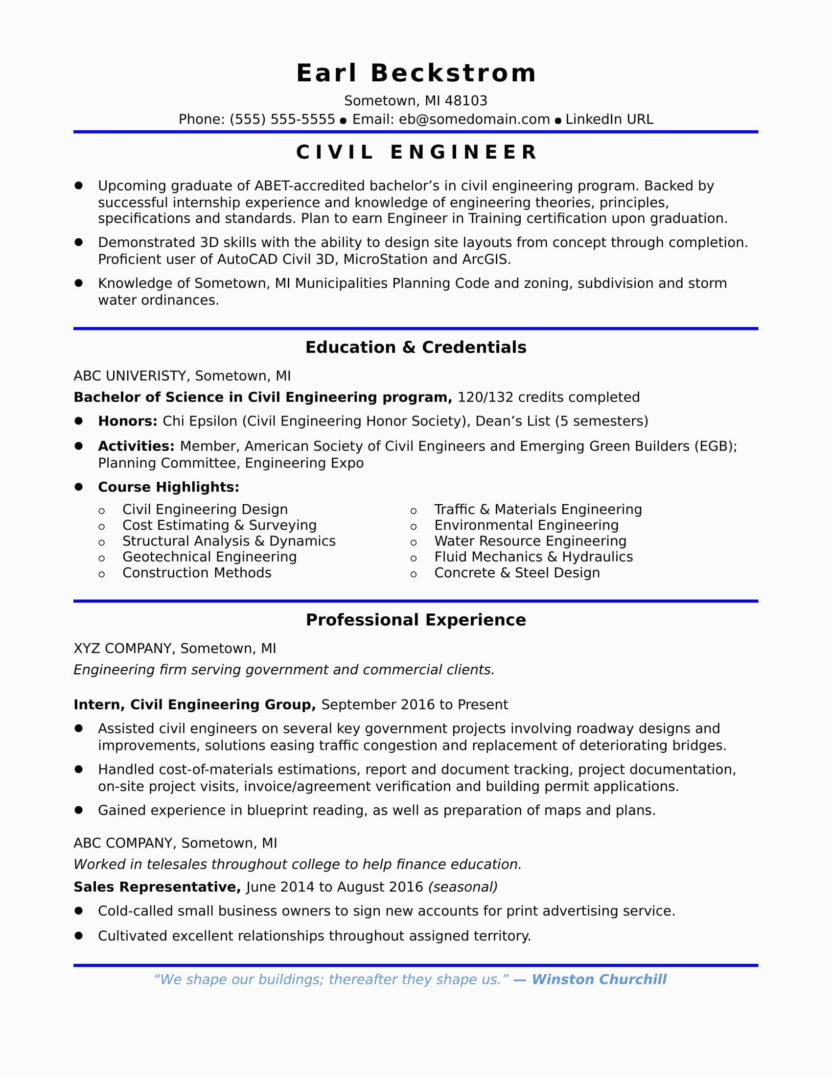 Sample Resume for Civil Engineer Fresh Graduate Sample Resume Civil Engineer Fresh Graduate Resume Layout
