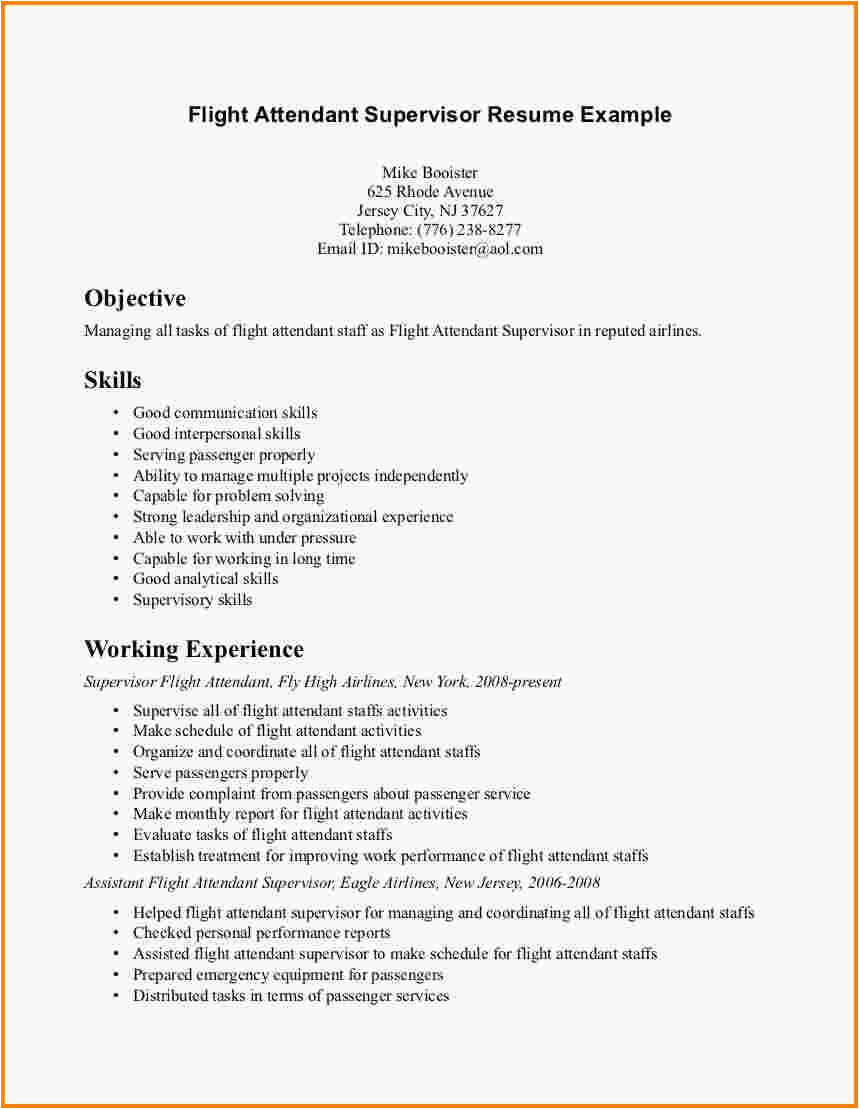 Sample Resume for Flight attendant without Experience 7 Flight attendant Resume No Experience