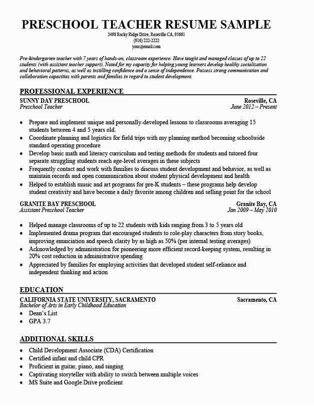 Sample Resume for Let Passer Teacher Teacher Resume Guidelines for Getting Your Dream Job In