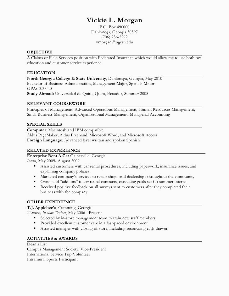 Sample Resume for someone with Little Job Experience Experience