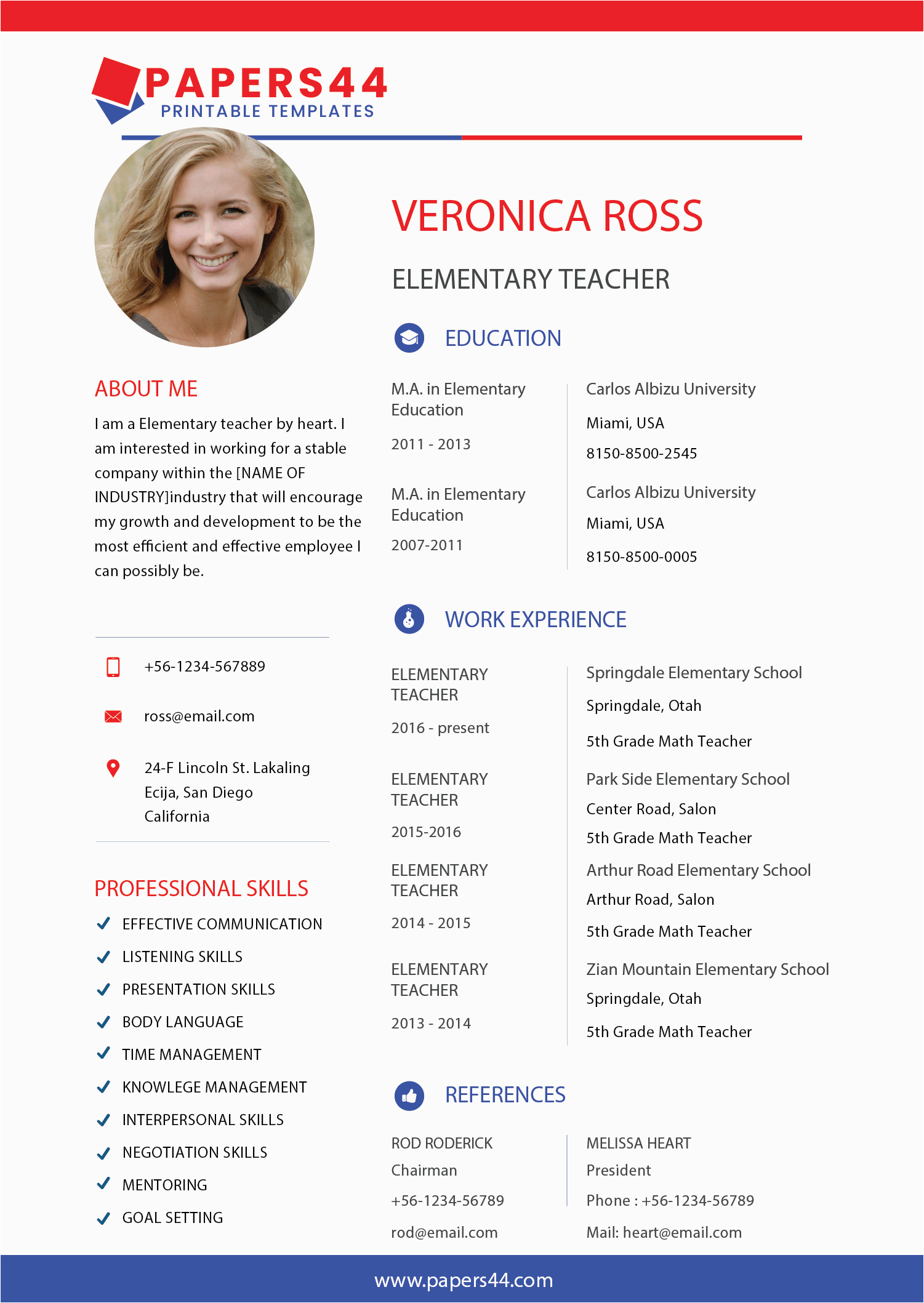 resume format