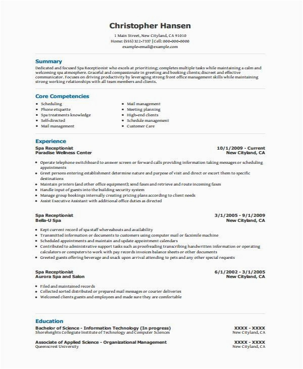 Entry Level Medical Receptionist Resume Sample 23 Entry Level Medical Receptionist Resume Examples In