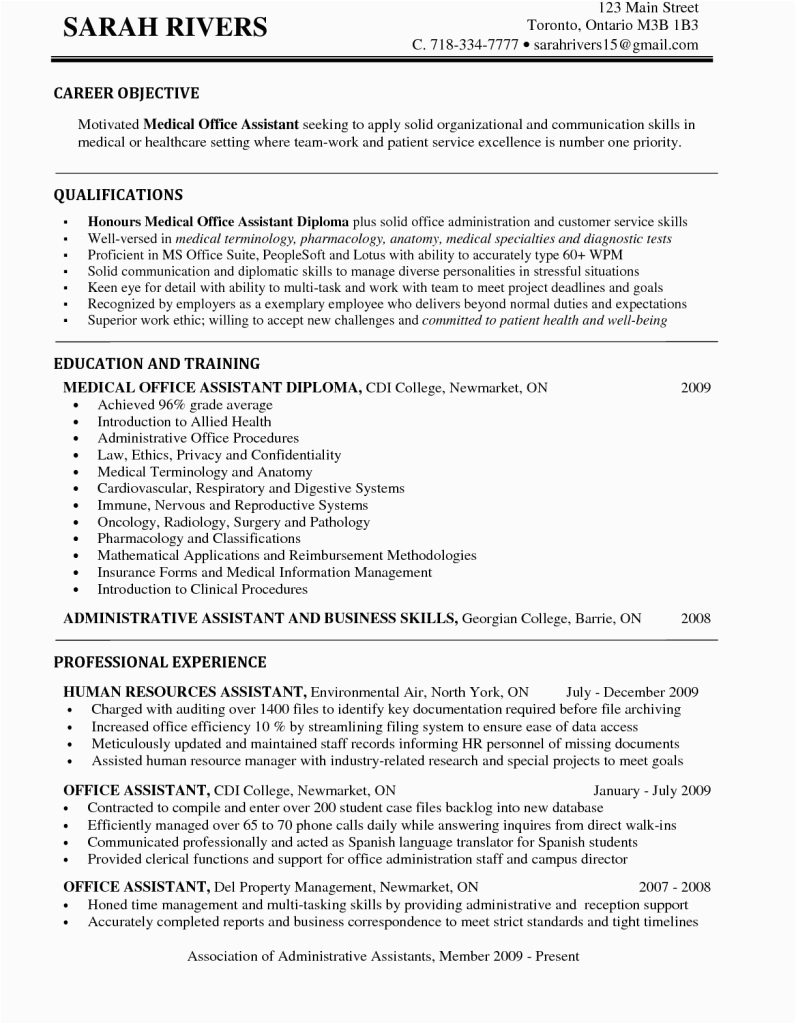 Entry Level Office assistant Resume Sample Key Ingre Nts Of Entry Level Medical assistant Resume