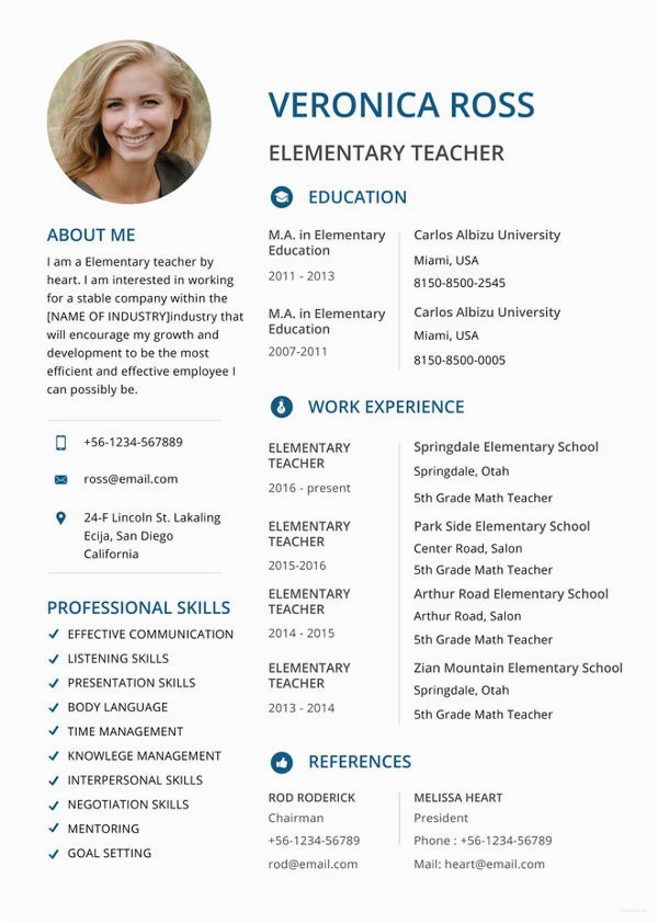 teacher resume