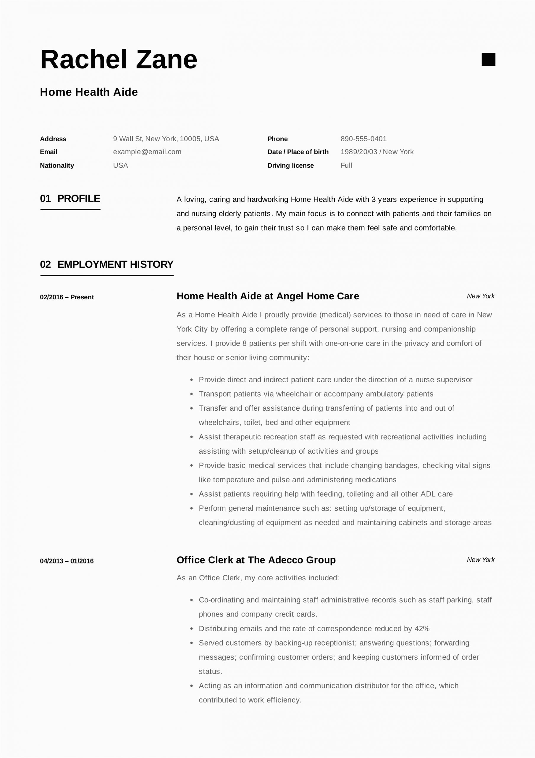 Home Health Aide Resume Objective Samples Home Health Aide Resume Sample & Writing Guide