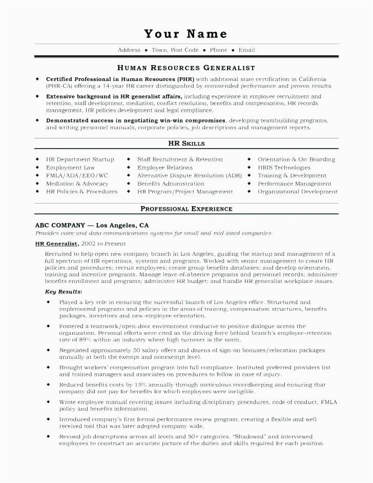 hr manager resume word format india
