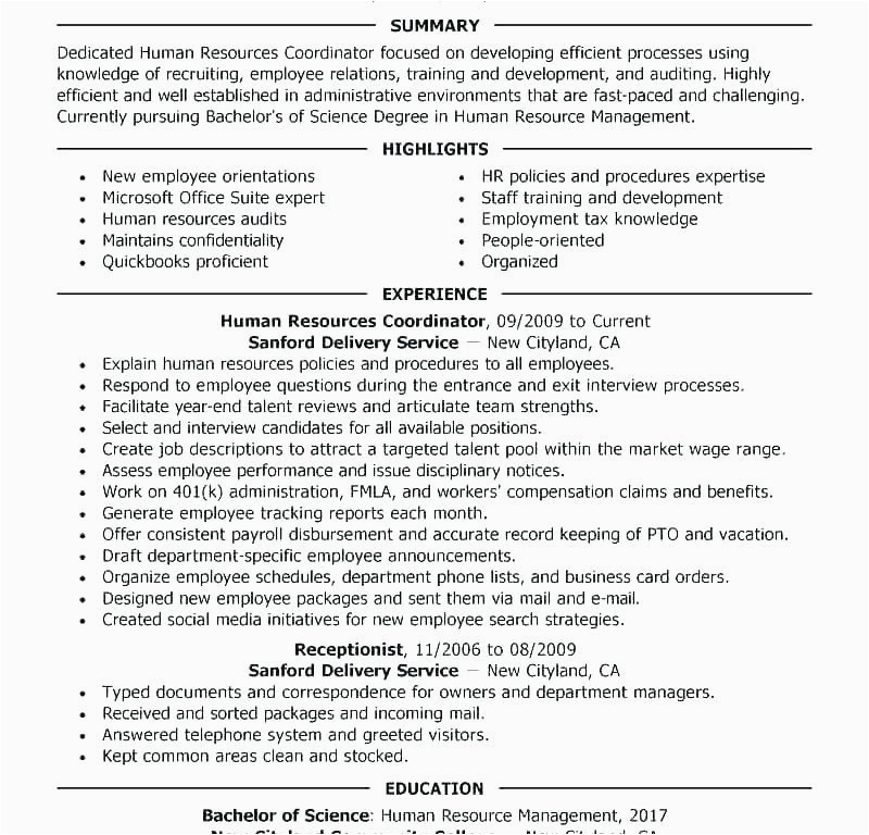 hr resume sample for 2 years experience 27