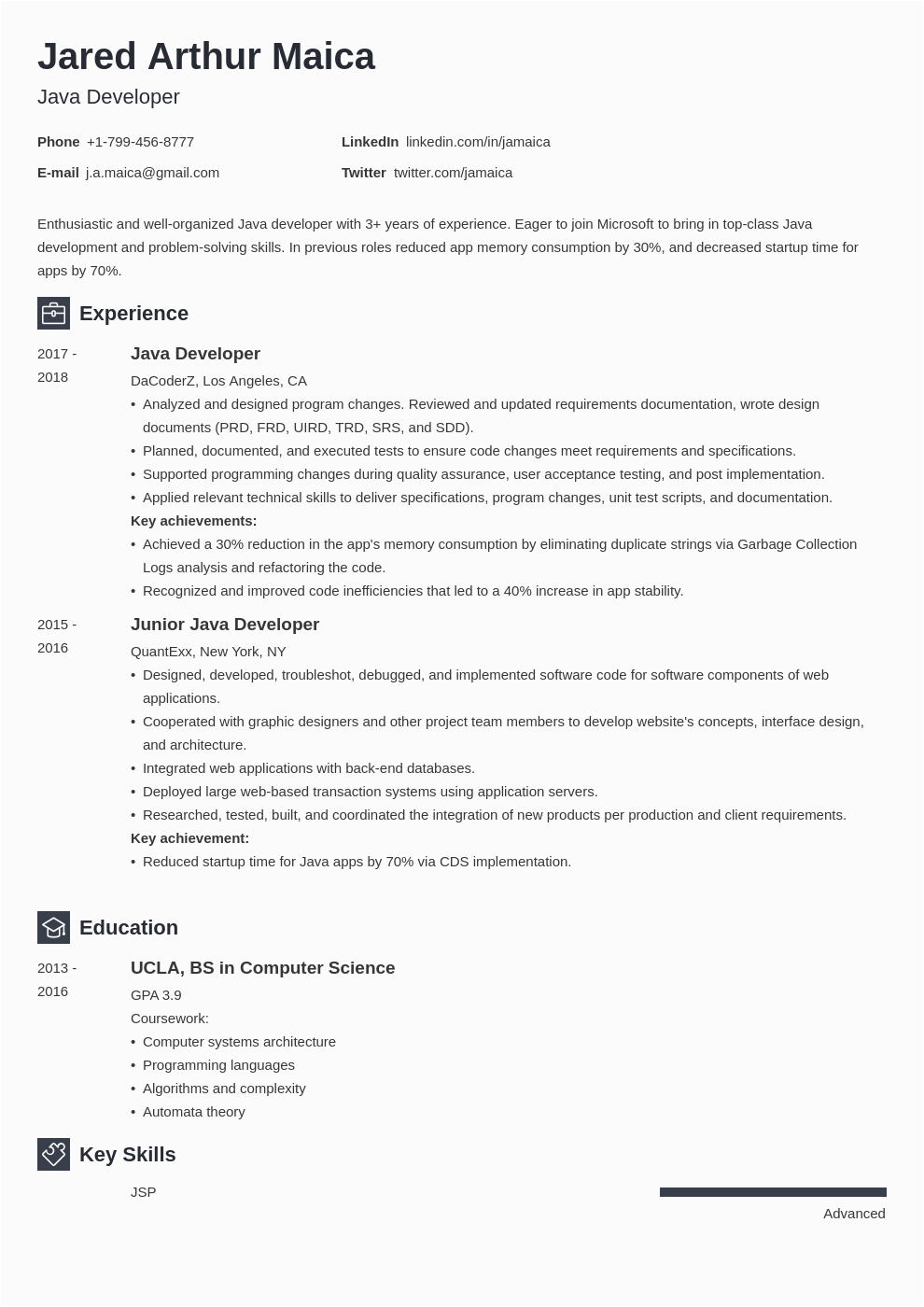 Mid Level Net Developer Resume Sample String for Full Stack Java Developer the Best Developer