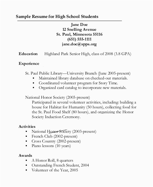 Sample Of Resume for High School Graduate with No Experience Free 9 Sample Graduate School Resume Templates In Pdf
