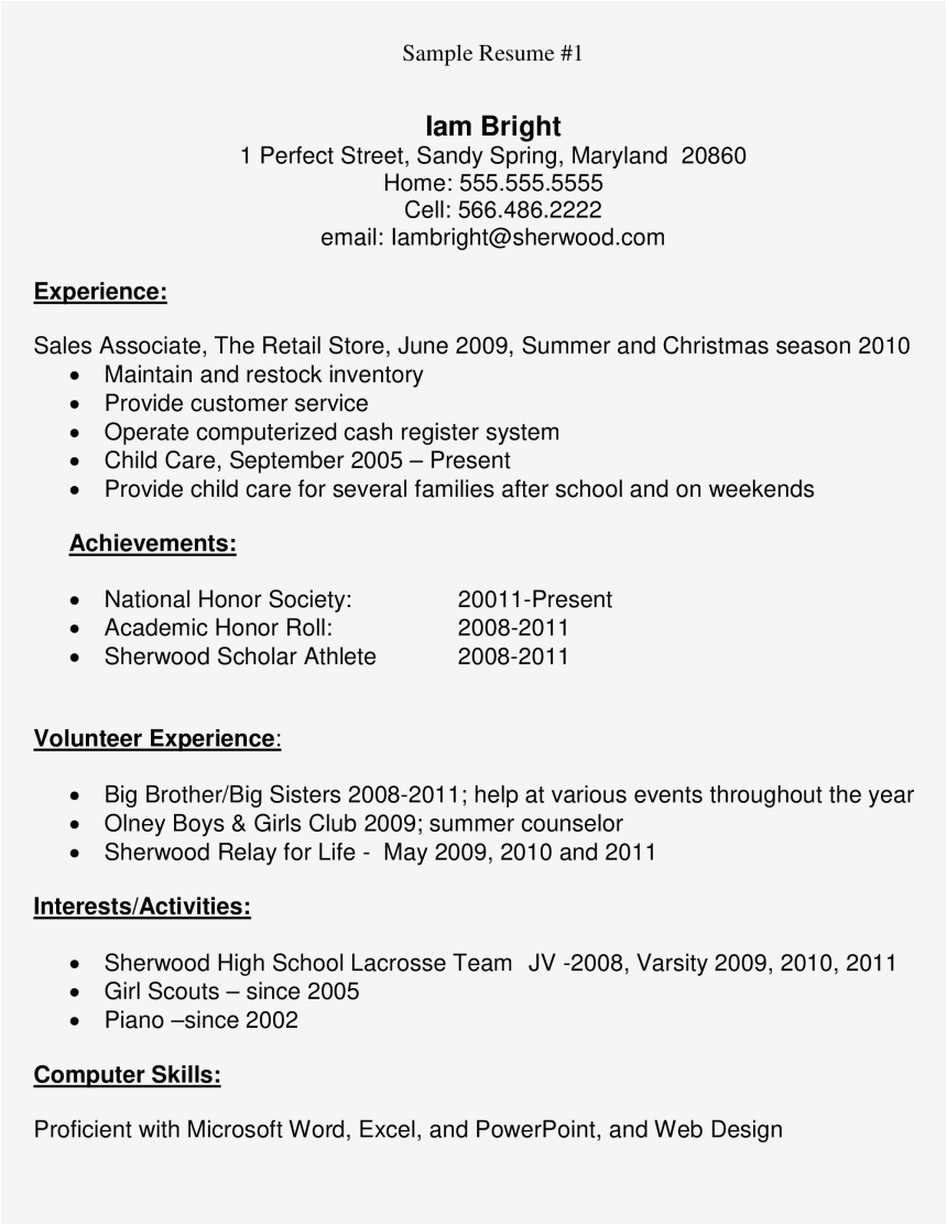 Sample Resume for A High School Graduate High School Student Sample Resume Main Image High School