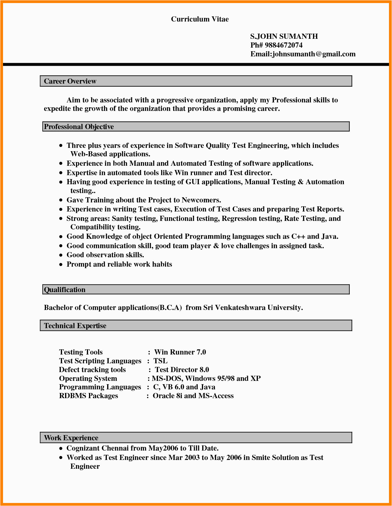 latest resume format in ms word
