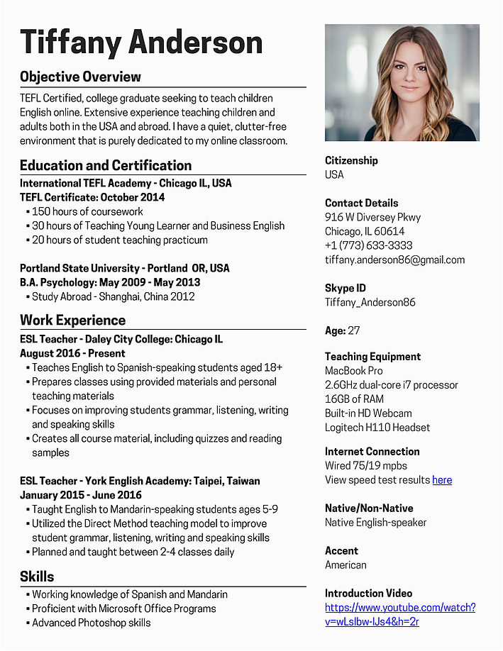 Sample Resume for Online English Tutor Sample Resume for Teachers without Experience Free