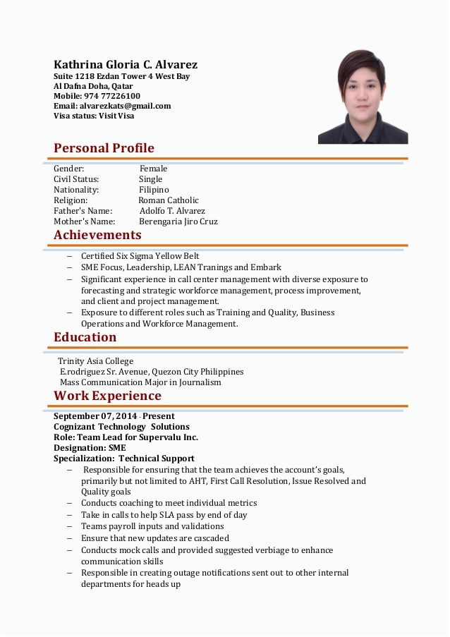 registered nurse resume sample for nurses philippines