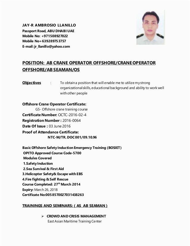 resume format for fresher deck cadet