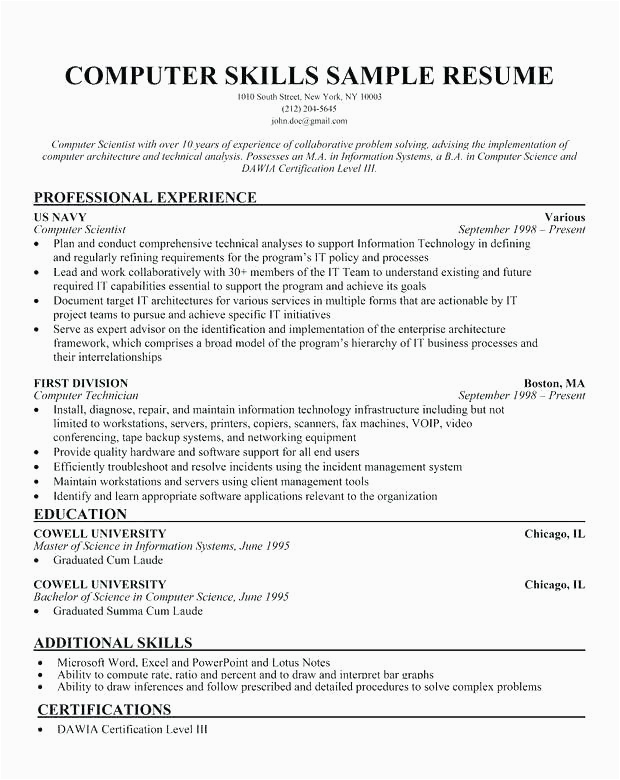 9 10 examples of qualifications for a resume
