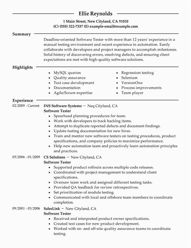 software testing resume samples for 3 years experience
