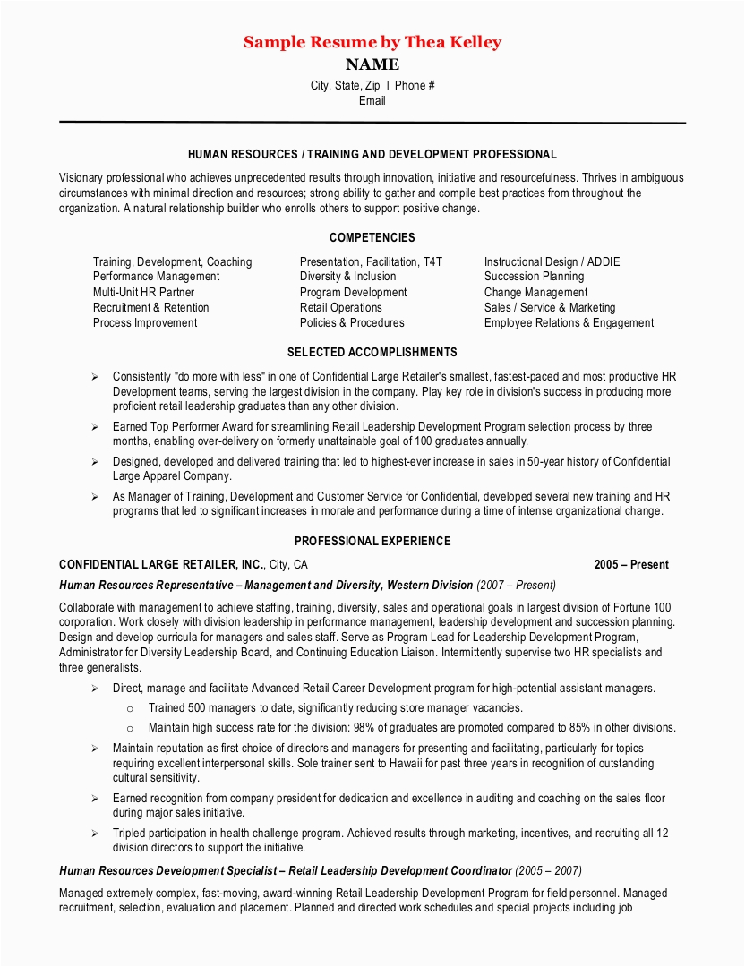 Hr Training and Development Resume Sample 15 Hr Resume Examples In Ms Word Apple Pages