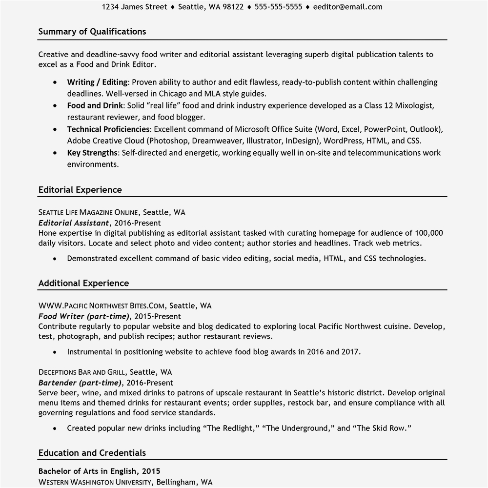 best resume for part time job in canada