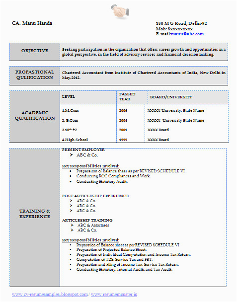 2 year experience resume format in word