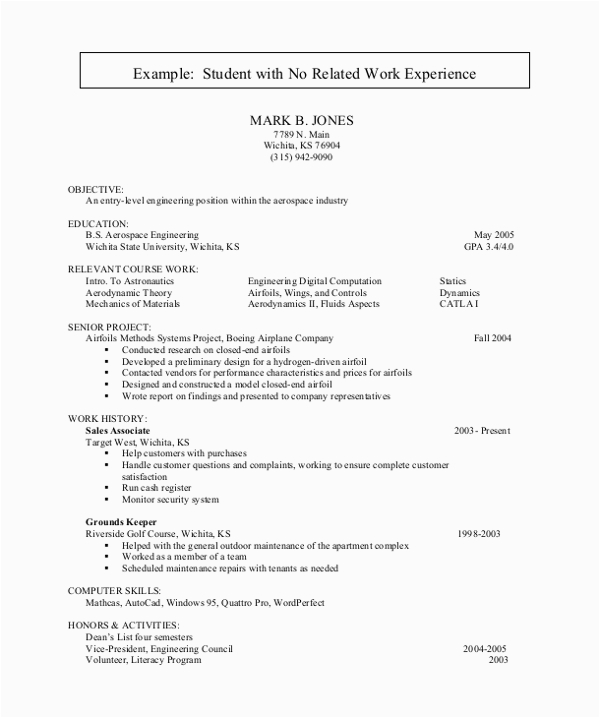 Sample Resume for Undergraduate Student with No Experience Free 10 Sample Resume for College Student In Ms Word