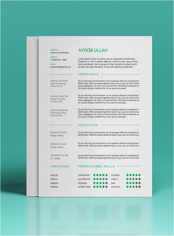 free creative resume templates