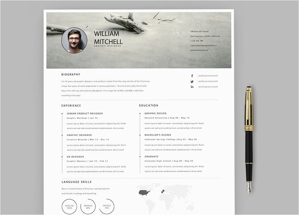 adobe illustrator resume template free 2