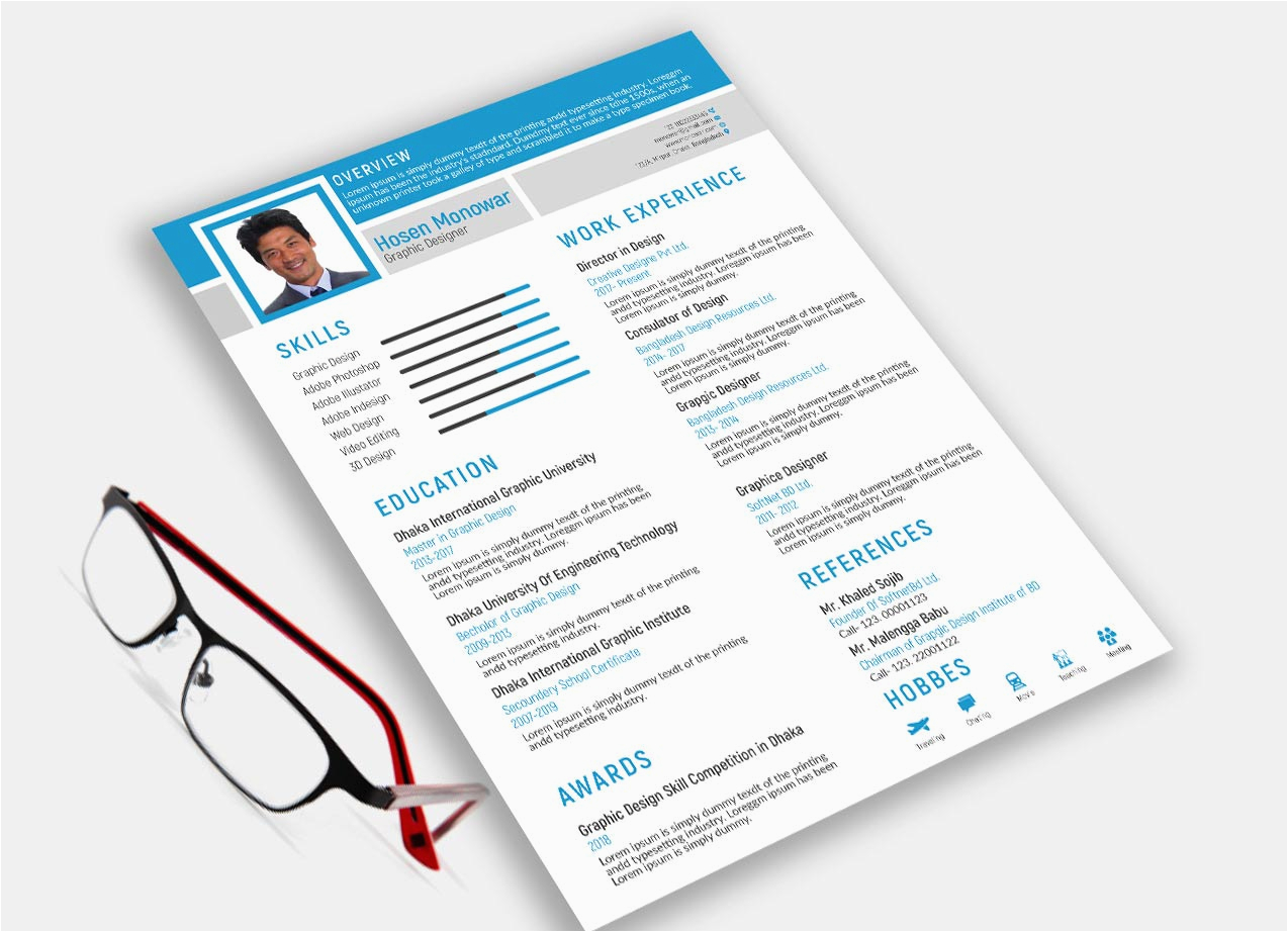 free resume template adobe illustrator