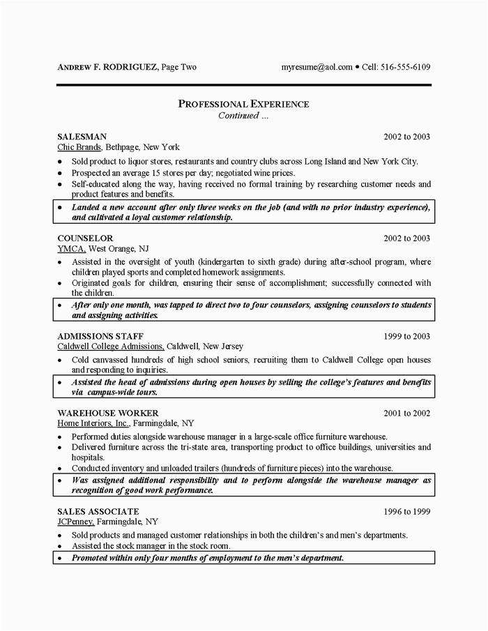 best resume template for recent college