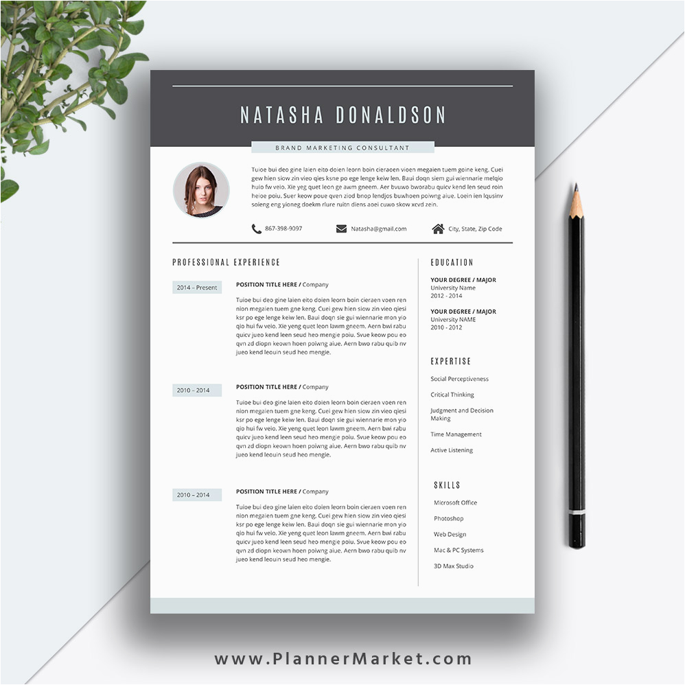 noticed hired write the best resume for your industry with this modern resume template for office word the natasha resume