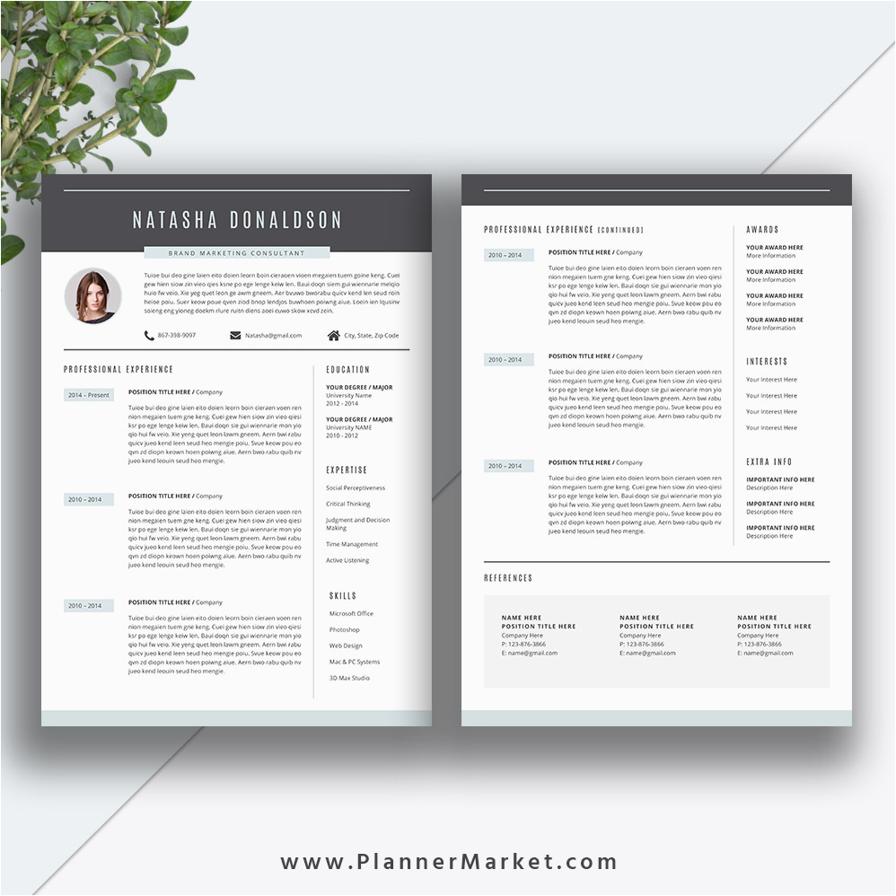 noticed hired write the best resume for your industry with this modern resume template for office word the natasha resume